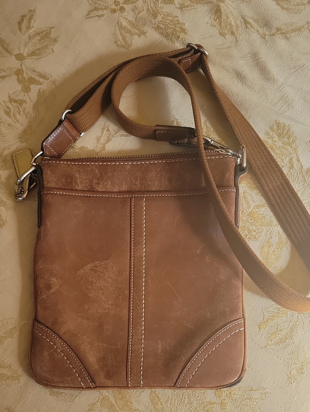 COACH brown leather Crossbody bag